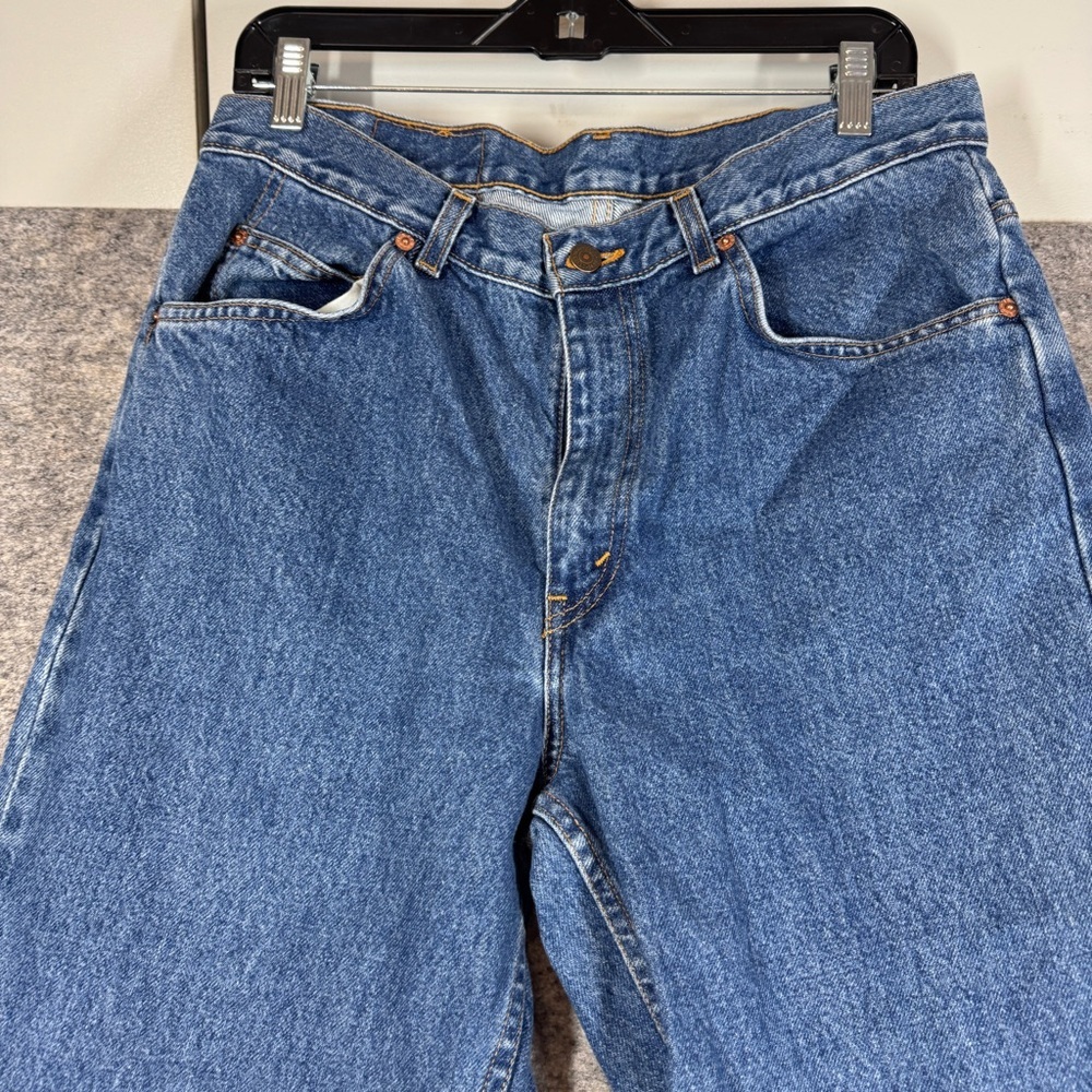 Vintage Levi's 90s Orange Tab Classic Blue Denim Jeans Straight Leg Size 34x32 - Picture 3 of 15
